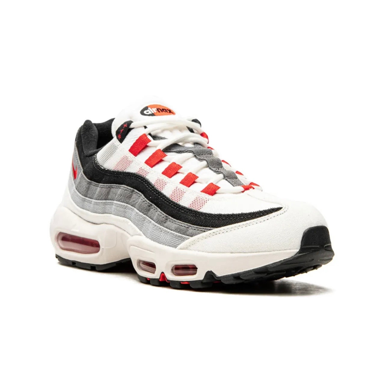 Nike air Vapormax 95·white grey red - high-performance athletic footwear in White with advanced cushioning