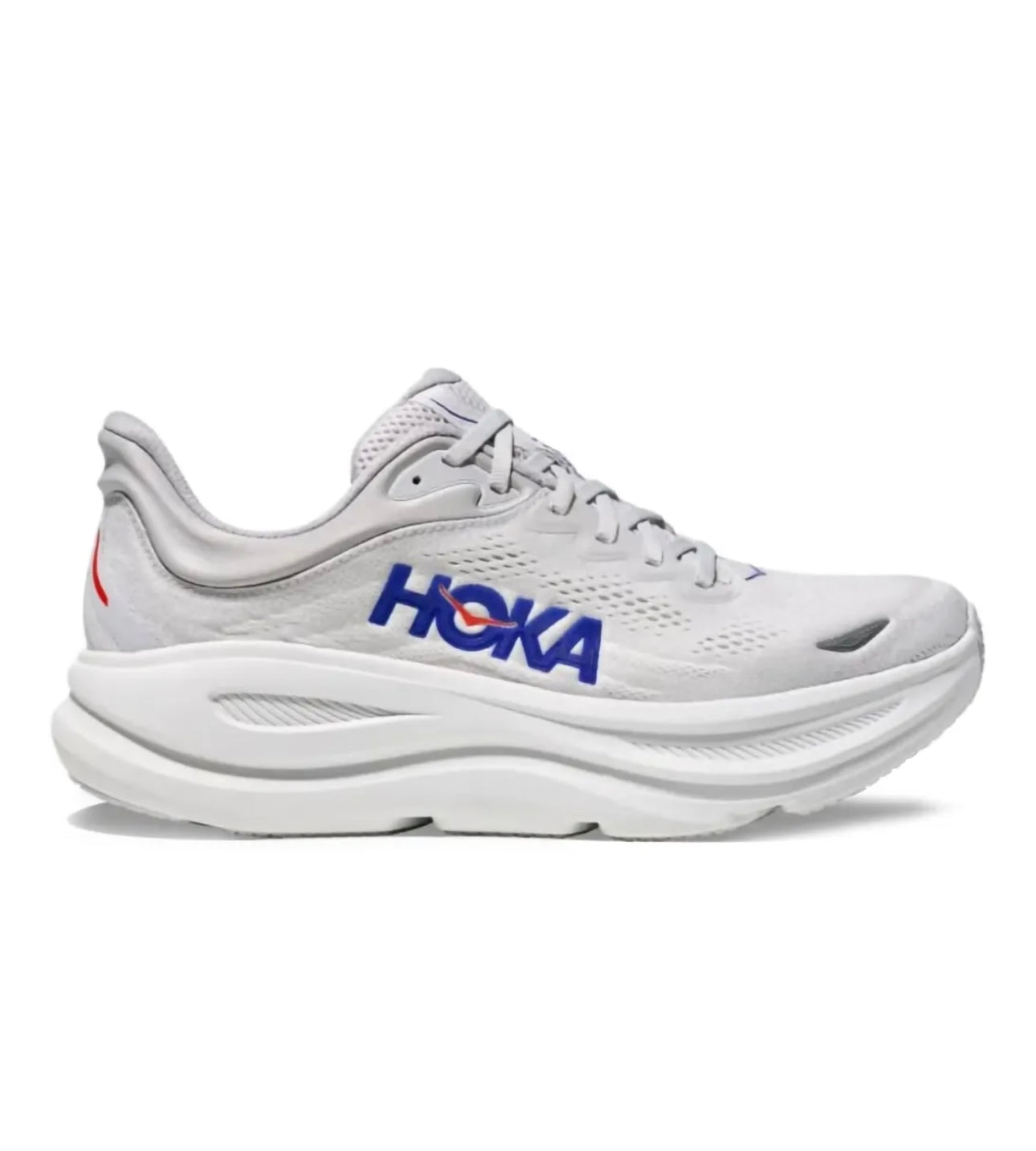 HOKA Bondi 8 White Blue - high-performance athletic footwear in White with advanced cushioning