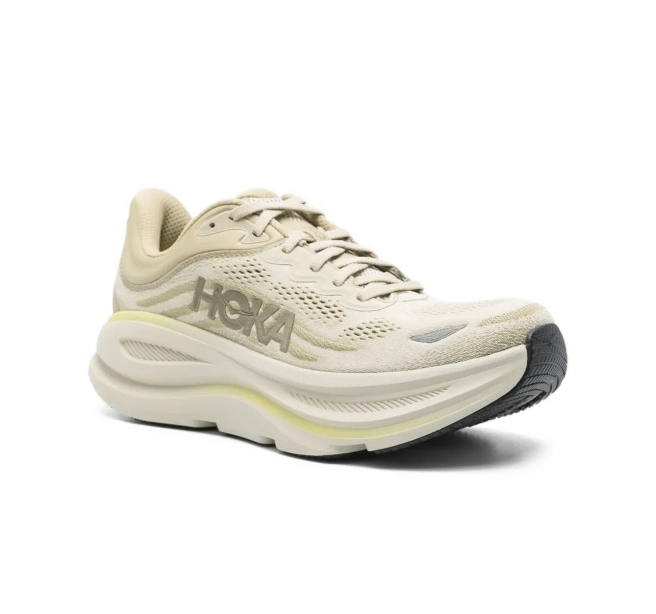 Hoka Bondi 9 Light Beige - high-performance athletic footwear in Beige with advanced cushioning