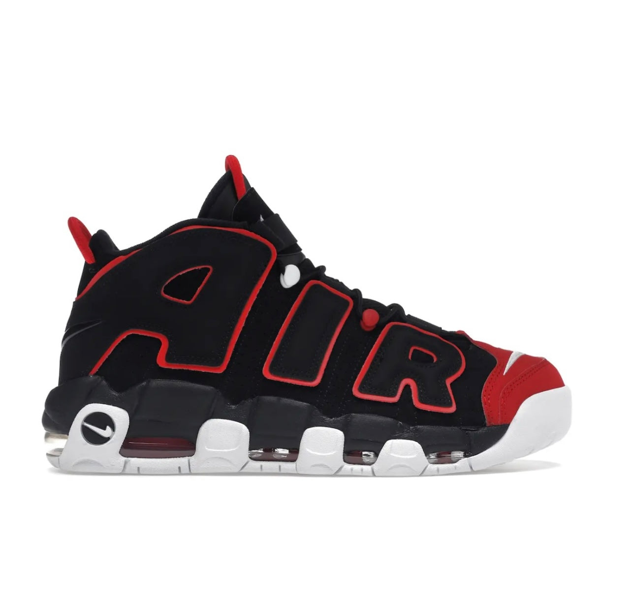 Nike Uptempo Black Red - high-performance athletic footwear in Black with advanced cushioning