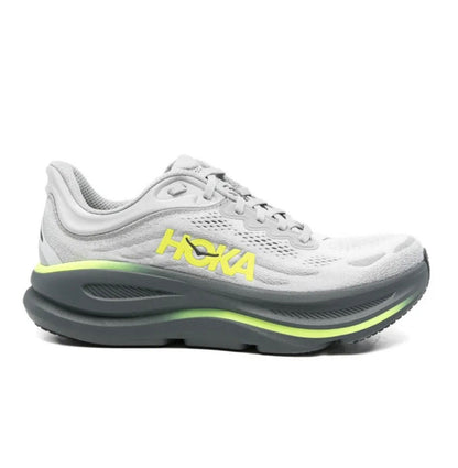 Hoka Bondi 9 Grey Yellow - high-performance athletic footwear in Yellow with advanced cushioning