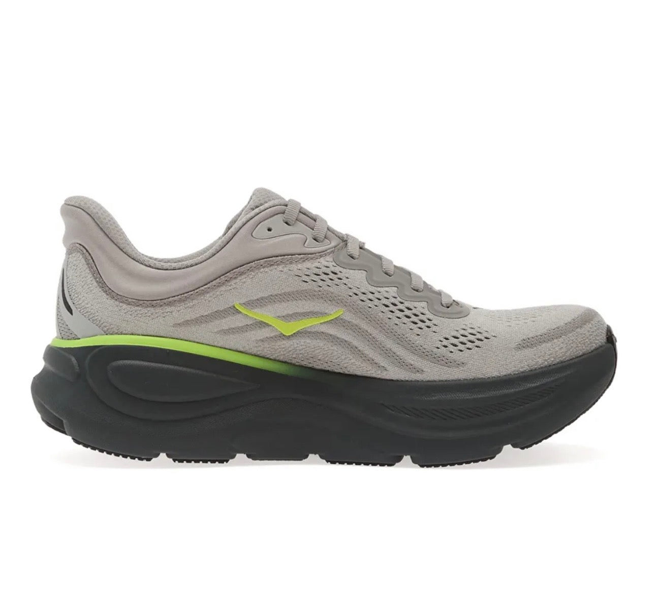 Hoka Bondi 9 Dark Grey Yellow - high-performance athletic footwear in Yellow with advanced cushioning