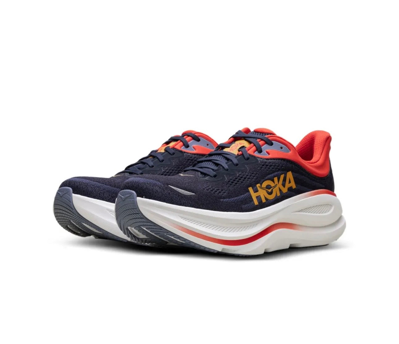 Hoka Bondi 9 Blue Red - high-performance athletic footwear in Red with advanced cushioning