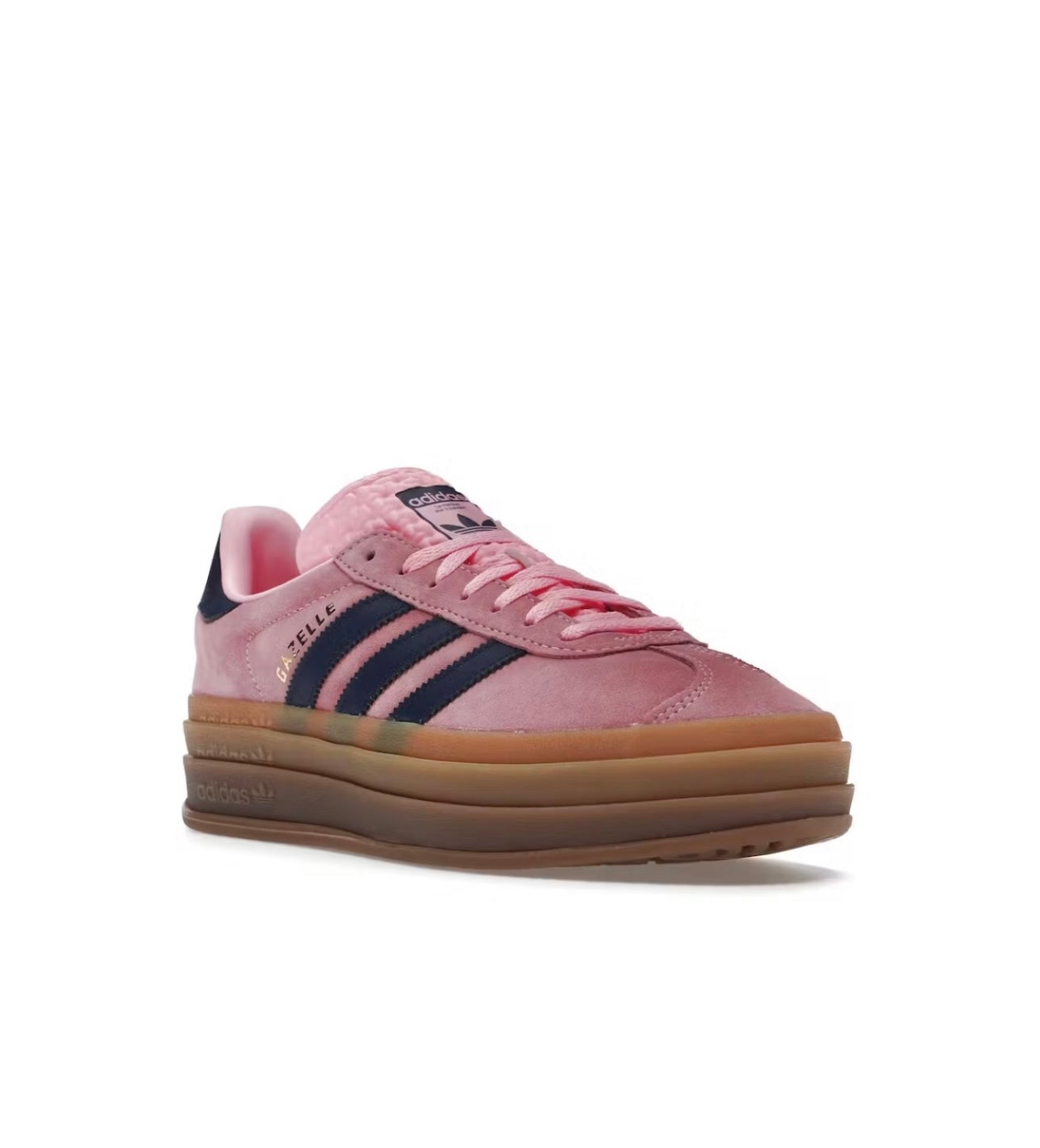 Adidas gazelle navy blue  pink platform 37