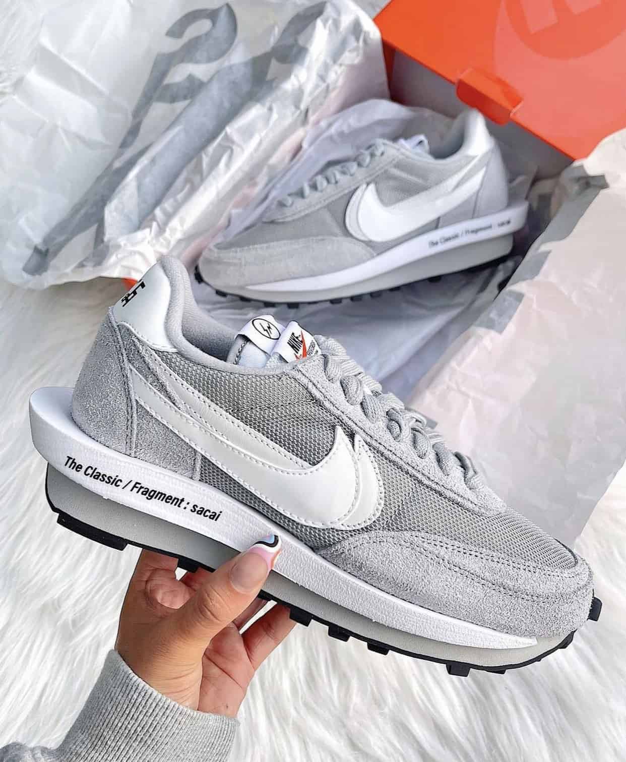 Nike Ld Waffle Sacai Fragment Wolf Grey - high-performance athletic footwear in Grey with advanced cushioning